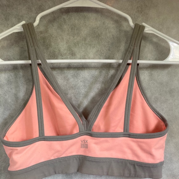 VSX VICTORIAS SECRET Sports Bra Peach Creamsicle Orange Gray S/P - Picture 12 of 16